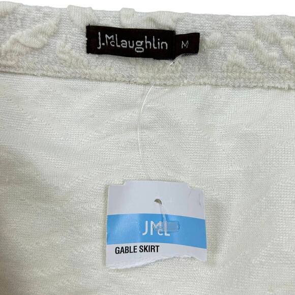 NWT J. McLaughlin Gable Jacquard Stretch Straight Skirt Womens Medium White - Picture 3 of 5